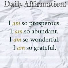 a piece of paper with the words daily affirmation on it