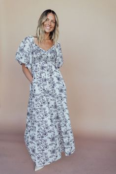 Long Sleeve Ditsy Floral Beach Dress, Smocked Long-sleeve Vacation Dress, Brunch Floral Print Maxi Dress With 3/4 Sleeve, Spring Long Sleeve Nursing-friendly Maternity Dress, Floral Print Short Sleeve Maternity Dress, Maxi Tops, Nursing Friendly, Skirt Jumpsuit, Floral Maxi