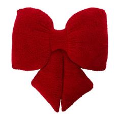 a red bow tie on a white background