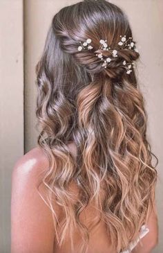 Cute Prom Hairstyles, Hairstyles Prom, Long Hair Wedding Styles, Prom Hairstyles For Long Hair, Homecoming Hair Down, Braided Hairstyles For Wedding, Wedding Hairstyles For Long Hair, Braids For Short Hair, Homecoming Hairstyles