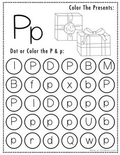 the letter p worksheet for children to learn how to write and draw letters