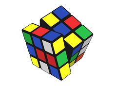 an image of a rubik cube that is not in color or black and white