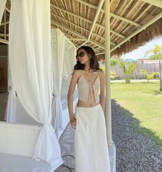 Beach Outfit Minimalist, Basic Beach Outfit, Korea Beach Outfit, Korean Summer Outfits Beach, Siargao Outfit, Boracay Outfit, Simple Beach Outfit, White Beach Outfit, Beachy Summer Outfits