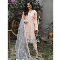 100% Original Brand New Anaya Luxury Lawn Stitched to Small size. Fabric Description: Embroidered Lawn Shirt Embroidered Net Dupatta  Dyed and Embroidered Cotton Cambric Trouser  Measurements: Chest 39 inches Waist 37 inches Shoulder 14.5 inches  Shirt length 39 inches  Pant length 38 inches  Sleeve length 21 inches.  Note: The extra accessories attach to the dress is not supplied by the manufacturer. We try to use the accessories that look as close as the ones shown in the picture.  Item will be shipped via USPS. Please note that the color of the item you receive may vary slightly from that shown in the listing picture. This can happen due to the variation in light at the time of photography. Things like Lace, Piping or Embellishment might not be included unless stated in the description. Mawra Hocane, Asim Jofa, A Love Letter, Maria B, Lawn Shirts, Clothing And Textile, Net Dupatta, Embroidered Neckline, Pakistani Designers