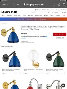 an image of lamps on the website