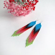 VividCascade Beaded Tassel Earrings Gradient fringe earrings Dangle beadwork earrings - Etsy Украина Rainbow Beaded Fringe Earrings For Gift, Multicolor Beaded Fringe Earrings As A Gift, Multicolor Beaded Fringe Earrings Gift, Multicolor Fringe Beaded Earrings As Gift, Rainbow Fringe Earrings As Gift, Rainbow Dangle Tassel Earrings Gift, Colorful Dangle Tassel Earrings Gift, Rainbow Tassel Earrings For Gifts, Multicolor Beaded Tassel Earrings For Gift