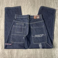 Vintage 2000s Paco Loose Fit Carpenter Urban Hip Hop Y2K Aesthetic Skater Grunge Style Blue Denim Jeans 31 Waist Mens Condition:  Excellent Used Condition  = No Flaws Measurements: Please see photos above for all measurements IF YOU BUY TWO OR MORE ITEMS USE THE CODE BUNDLE @ CHECK TO SAVE 20% WE SHIP WITHIN 24 HOURS AFTER PURCHASE! Please be aware that we do not offer free returns!! The Buyer is responsible for the cost of the return label.  Follow us on TikTok & Instagram @findsnostalgic and tag us in your finds 90s Style Dark Wash Cargo Jeans For Streetwear, Y2k Denim Blue Cotton Jeans, Y2k Style Denim Blue Cotton Jeans, Vintage Denim Blue Cargo Jeans For Streetwear, Y2k Denim Blue Cotton Cargo Jeans, Y2k Style Medium Wash Cargo Jeans For Streetwear, Y2k Denim Blue Cargo Jeans For Streetwear, Y2k Denim Blue Jeans For Streetwear, Y2k Style Denim Blue Jeans For Streetwear