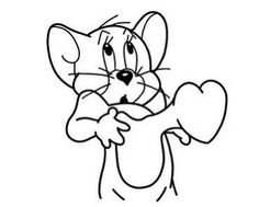 an image of a cartoon mouse with his arms crossed and the word love on it