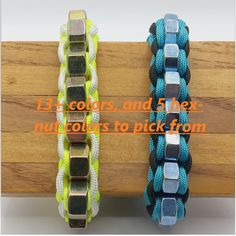 two different colors and sizes of bracelets