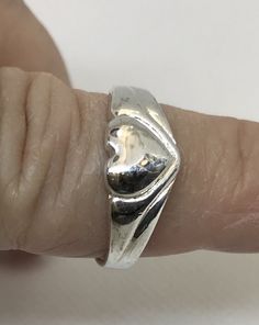 Beautiful heart ring for someone special. Silver Heart Ring, Gold Face, Pandora Rings, Puffy Heart, Someone Special, Heart Locket, Beautiful Heart, Sterling Silver Heart, 14kt Gold