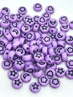 ♥ Baby purple heart, star, moon beads that are perfect spacers does alphabet and other cute jewelry projects ♥ Dimensions: 8mm x 4mm Moon Beads, Baby Purple, Star Beads, Purple Beads, L Alphabet, Star Moon, Letter Beads, Purple Heart, Baby Star