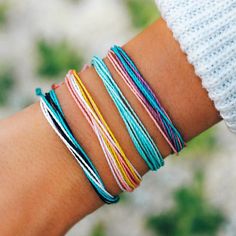 It’s the bracelet that started it all. Each one is handmade, waterproof and totally unique—in fact, the more you wear it, the cooler it looks. Grab yours today to feel the Pura Vida vibes. Ocean Sunrise, Pura Vida Bracelets, Pinky Promise, String Bracelet, Purple Hues, Color Of Life, Personal Marketing, Christmas List, Wear It