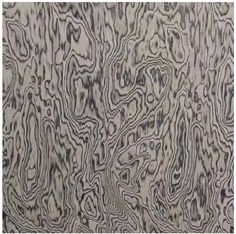 an abstract painting with black and white lines on the surface is shown in this image