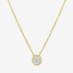 Features: Adjustable Chain, Quick ShipDiamond Clarity: I1-I2Jewelry Closure: Spring Ring ClaspSetting: NickStone Cut: RoundDiamond Color: G-HMetal Color: YellowCenter Stone Weight: 1/10 Ct.Chain Length: 16 InchExtender Length: 2 InchRounded Carat Weight: 1/10 Ct.Chain Construction: BoxCare: Wipe CleanStone Type: 1 Lab Grown DiamondAuthenticity: Lab Grown DiamondBirthstone: April BirthstoneMetal: 14k Gold Over SilverNecklace Type: Solitaire Necklaces, Pendant NecklacesPendant & Charms Type: Penda Yellow Gold Birthstone Pendant Necklace, Yellow Gold Solitaire Necklace With Clavicle Chain, Yellow Gold Solitaire Necklace For Anniversary, Yellow Gold Birthstone Necklace With Clavicle Chain For Anniversary, Yellow Gold Solitaire Necklace With 17 Jewels, Gold Solitaire Necklace With Round Pendant And Cable Chain, Round Yellow Gold Birthstone Necklace With Delicate Chain, Yellow Gold Birthstone Necklace With Delicate Chain, Gold Solitaire Necklace With Clavicle Chain And Round Pendant