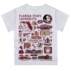 Florida State Seminoles Hand Sketched Vive La Fete Impressions Artwork Boys Gold Short Sleeve Tee Shirt - Vive La Fête - Online Apparel Store School Spirit Shirt With Graphic Print For Fans, School Crew Neck Sublimation T-shirt With Graphic Print, Game Day Graphic Print Short Sleeve Shirt, Game Day Short Sleeve Graphic Print Shirt, Game Day Short Sleeve Graphic Shirt, School Graphic Tee Shirt With Graphic Print, White Graphic Print T-shirt For School, Graphic Print Tee For School, Graphic Tee Shirt For School With Graphic Print