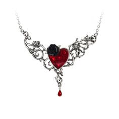 Shrine of Hollywood THE BLOOD ROSE HEART NECKLACE Gothic Necklace Heart Necklace Jewelry - Necklaces and Chokers Alchemy Gothic, Crystal Heart Necklace, Swarovski Crystal Hearts, Alternative Jewelry, Rose Heart, Swarovski Crystal Jewelry, Rosé Heart, Goth Jewelry, Heart Shaped Necklace