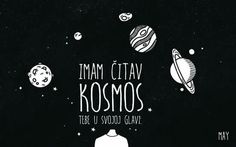 a black and white poster with the words i am citav kosmos