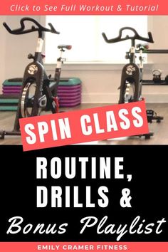 spin class routine, drills and playlist for beginners to learn how to use spinning