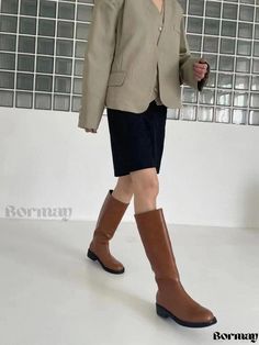 Bormay - Unique Round-Toed Boot Design Boot Collection, Rough Heels, Velcro Shoes, Insulated Boots, High Top Boots, Shoe Sole, Tall Riding Boots, Rounded Toe Boots, Designer Boots