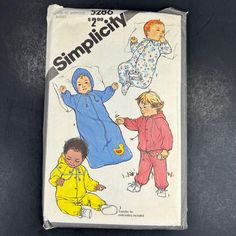 Simplicity 5286 Baby Sleeper Jumpsuit Coverall 1981 UNCUT | eBay Baby Clothes Patterns Sewing, Suit Jumpsuit, Baby Bunting, Baby Sleepers, Jacket Pattern Sewing, Baby Clothes Patterns, Jogging Suit, Clothes Sewing Patterns, Simplicity Sewing Patterns