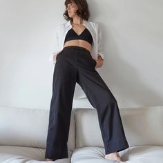 Women’s Easy Straight Leg Chino | Everlane Wide-leg Pants With Elastic Waistband For Daywear, Relaxed Fit Straight Leg Casual Pants, Relaxed Fit Straight Leg Pants For Daywear, Cotton Pants With Pockets, Chic Relaxed Fit Everyday Pants, Chic Relaxed Fit Pants For Everyday, Effortless Straight Leg Cotton Pants, Relaxed Straight Leg Work Pants, Effortless Cotton Pants With Pockets