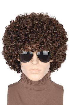 PRICES MAY VARY. RETRO STYLE: Get into the 70s and 80s fashion vibes with this short curly afro wig. UNISEX DESIGN: Suitable for both men and women, allowing everyone to unleash their inner hippie. MASQUERADE MUST-HAVE: Stand out at Halloween parties, themed events, or makeup contests with this iconic afro wig. CURLY TEXTURE: Short curly brown wig with afro hairstyle for an authentic retro look. EASY TO WEAR: Adjustable wig cap allows for a comfortable and secure fit on most head shapes. Perfect 80s Afro, Halloween Disco, Short Curly Afro, Short Curly Wig, Curly Afro Wig, Afro Wig, Wig Curly, Men's Wigs, Fashion Vibes