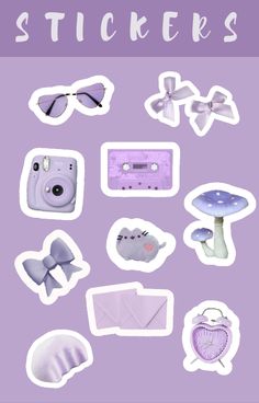 PURPLE STICKERS Coquette Stickers, Stickers Collection, Scrapbook Printing, Cocoppa Wallpaper, Bubble Stickers, Scrapbooking Stamps, Digital Notebooks, Yellow Aesthetic