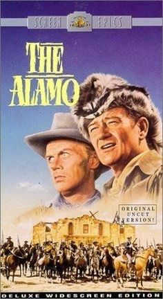 the alamo movie poster with two men on horseback