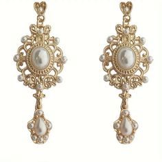 Exquisite Bohemian Faux Pearl Earrings For Banquets And Parties. #Bohemian #Fauxpearl #Earrings #Dangleearrings #Fashionaccessory Golden Pearl, Retro Bohemian, Turquoise Stud Earrings, Faux Pearl Earrings, Cubic Zirconia Earrings, Zirconia Earrings, Swarovski Pearls, Sterling Silver Studs, Sterling Silver Earrings Studs