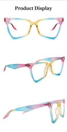 Cicely Geometrical Rainbow Eyeglasses | Zeelool Optical How To Fix Glasses, Can't Help Falling In Love, Tortoise Glasses, Cat Eye Eyeglasses, In Love With Him, Red Glasses, Cute Frames, Prescription Glasses Online, Sports Glasses