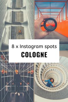 8 instagram spots with text overlay that reads 8x instagram spots cologne