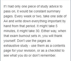 an email message to someone on their phone, with the caption'if i had only one piece of study advice to pass on it, it would be constant