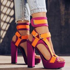 Material: PUSize: CN35, CN36, CN37, CN38, CN39, CN40, CN41, CN42, CN43, CN44Color: Rose Red, BlackHeight High: 14CMStyle: Sexy, Party, FashionPattern Type: Colorblock, Buckles, Platform, Chunky Heel SandalsOccasion: Party, Club, Summer, CasualPackage Contents: 1* Shoes, without Accessories. Bold Round Toe Sandals For Party, Bold Round Toe Party Sandals, Bold Party Sandals With Round Toe, Bold Block Heel Sandals With Strap, Bold Block Heel Sandals For Party, Bold High Heel Summer Heels, Modern Orange Sandals For Party, Bold High Heels For Summer, Orange Modern Party Sandals