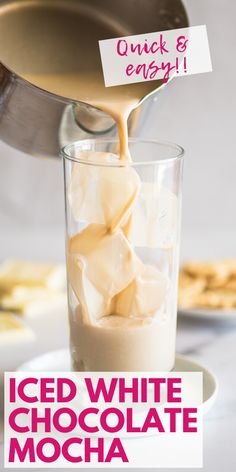 Iced White Chocolate Mocha, Easy Coffee Recipes, Chocolate Mocha, Ice Coffee Recipe, Starbucks Recipes