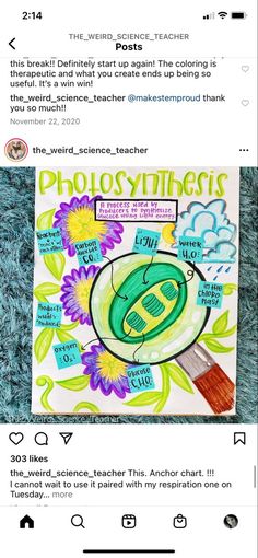 an image of a poster with the words photosyntheism on it and flowers