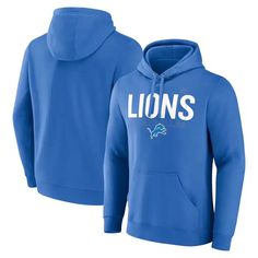 Detroit Lions Men’s Fanatics Pylon Blue Pullover Hoodie Detroit Game, Blue Pullover, Gaming Gear, Detroit Lions, Men's Apparel, Pullover Hoodie, Lion, Mens Outfits, Blue