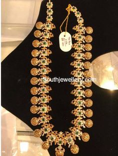 Ram Parivar Kasu Haram #GoldJewelleryLatest Kasu Haram, Jewellery Model, Gold Jewelry Simple Necklace, Beaded Necklace Designs, Bridal Jewelry Collection, Gold Wedding Jewelry