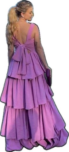 Purple A-line Maxi Dress For Party, Tiered Maxi Dress For Prom Season, Purple Tiered Skirt Party Dresses, Elegant Purple Tiered Dress, Purple Tiered Prom Dress, 22th Birthday, Lilac Prom Dress, Very Peri, Birthday Outfits