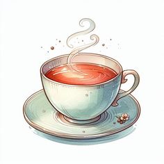 a drawing of a cup of hot chocolate