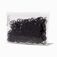 Claire's Black No More Snag Mini Hair Elastics - 1000 Pack Crystal Digging, Hair Tye, Stalking Stuffers, School Backpack Essentials, Xo Kitty, Bday Wishlist, Cute Hair Accessories, Piercing Kit, Backpack Essentials