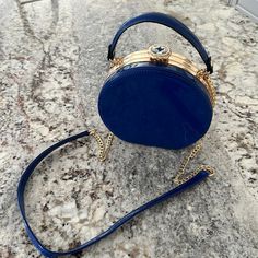 Brand New Shoulder Purse, Blue Bags, Blue Gold, Bag Lady, Brand New, Handbags, Blue, Women Shopping, Gold