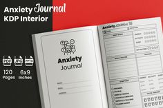 Anxiety Journal KDP Interior ready to upload to the KDP platform. perfect to start your KDP business, design a nice cover and you’re ready to go! or even to print for your daily usage. Clammy Hands, Kdp Interior, Water Tracker, Amazon Kdp, Daily Goals, Muscle Tension, Mood Tracker, Self Publishing, Insomnia