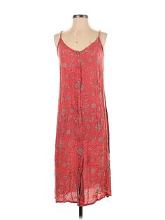 Travida Casual Dress Size: Small Red Dresses - used. 100% RAYON, Slip dress, V Neck, Paisley, High Low, Sleeveless | Travida Casual Dress - Slip dress: Red Paisley Dresses - Used - Size Small Red Sleeveless Viscose Dress, Red Sleeveless Rayon Maxi Dress, Sleeveless Red Rayon Maxi Dress, Sleeveless Printed Rayon Midi Dress, Sleeveless Rayon Midi Dress With Print, Casual Red Viscose Dress, Casual Sleeveless Midi Dress With Paisley Print, Red Viscose Beach Dress, Printed Sleeveless Rayon Dress