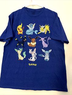 a t - shirt with pokemon pictures on it