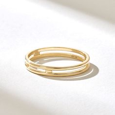 Embrace contemporary elegance with the 14k Solid Gold Contemporary Wedding Ring. This delicate open band ring for women boasts a minimalist design and is 2.93mm wide, making it a perfect choice for an anniversary band. Elevate your style with this modern piece of fine jewelry. Features * Made to Order. * Gold KT: 10K, 14K, 18K * Custom Gold Color: Rose Gold, Yellow Gold, White Gold * Width of Band: 1.00MM * Width of Top: 2.95MM * Thickness of Band: 1.12MM * Ready to Ship in 5-7 Business Days ✓ We care about the environment,the jewelry we cast is made with recycled gold. We source exclusively post-consumer material that is refined back to their pure elements to ensure that the gold is in the same quality. Our designs are made from 14k/18k/10k real solid gold ✓ We care about customer satisfa Modern Open Band For Promise Ring, Modern Double Band Promise Ring, Minimalist Open Band Midi Rings For Anniversary, Minimalist Yellow Gold Open Ring Band, Minimalist Open Band Gift Bands, Minimalist Open Band As Gift, Minimalist Midi Open Band Ring For Anniversary, Minimalist Open Band For Anniversary, Modern Double Band Gift Bands