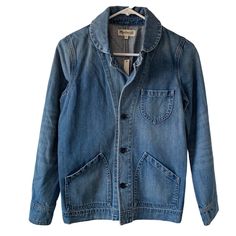 Madewell Joshua Tree Jean Denim Jacket Coat Size Xs New With Tags Old Piece, No Longer Sold. Reach Out With Any Questions! Dark Wash Pre-washed Outerwear For Fall, Everyday Washed Blue Denim Jacket With Pockets, Fall Washed Blue Pre-washed Outerwear, Spring Everyday Indigo Denim Jacket, Medium Wash Utility Jacket For Work, Everyday Indigo Denim Jacket With Pockets, Indigo Denim Utility Outerwear, Classic Washed Blue Outerwear With Pockets, Medium Wash Utility Outerwear