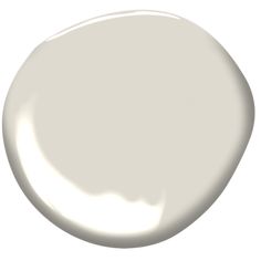 a white paint color with an oval shape on the top and bottom, it is light gray