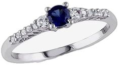 Rings Promise, Modern Bride, Promise Ring, Promise Rings, Blue Sapphire, Lab, Sapphire, Gemstones, Sterling Silver