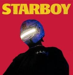 a man wearing a helmet with the words starboy on it