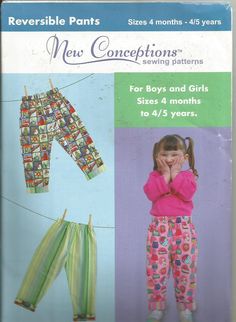 the sewing pattern for children's pajamas and pants